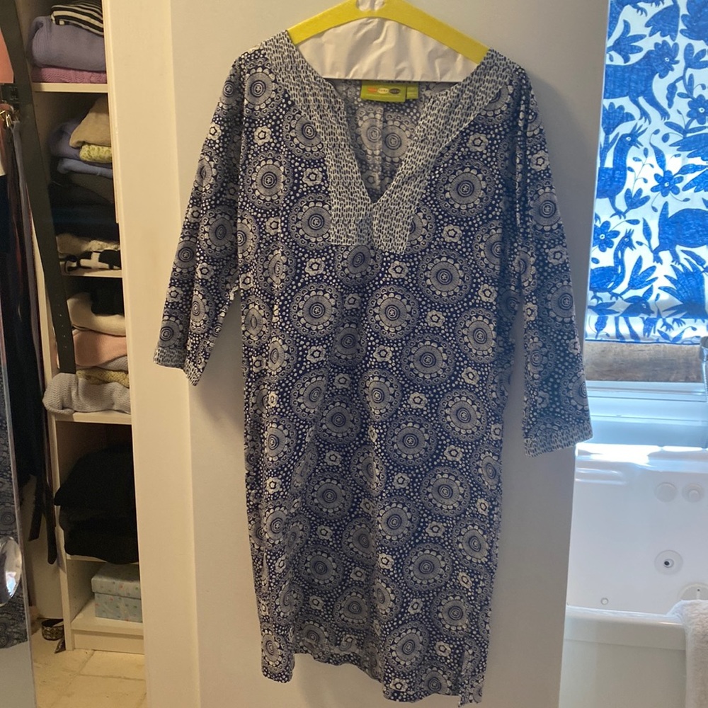 Blue medallion dress size Medium